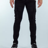 Martyr Black Jeans - zwarte heren jeans, detail pijp
