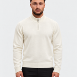 HALF ZIP KNIT | CREME