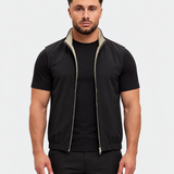 DELUXE DUBBELZIJDIGE BODYWARMER | BLACK & SAND