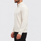 HALF ZIP KNIT | CREME