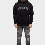 Force Deluxe Grey Jeans - grijze heren jeans, stofdetail