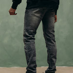 Force Deluxe Grey Jeans - grijze heren jeans gedragen op model