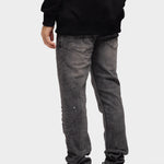 Force Deluxe Grey Jeans - grijze denim, detail taille