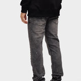 Force Deluxe Grey Jeans - grijze denim, detail taille