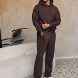 ESSENTIAL HOODIE SET | BROWN