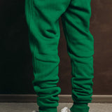 Jogger Groen - groene joggingbroek heren, zijaanzicht