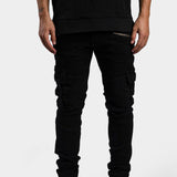 Martyr Black Jeans - zwarte denim heren, detail taille
