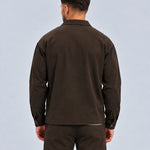 Essential Overshirt Dark Coffee - achterkant studio