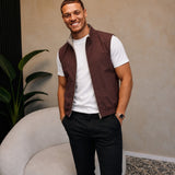 Core Bodywarmer Burgundy Beige - lifestyle staand