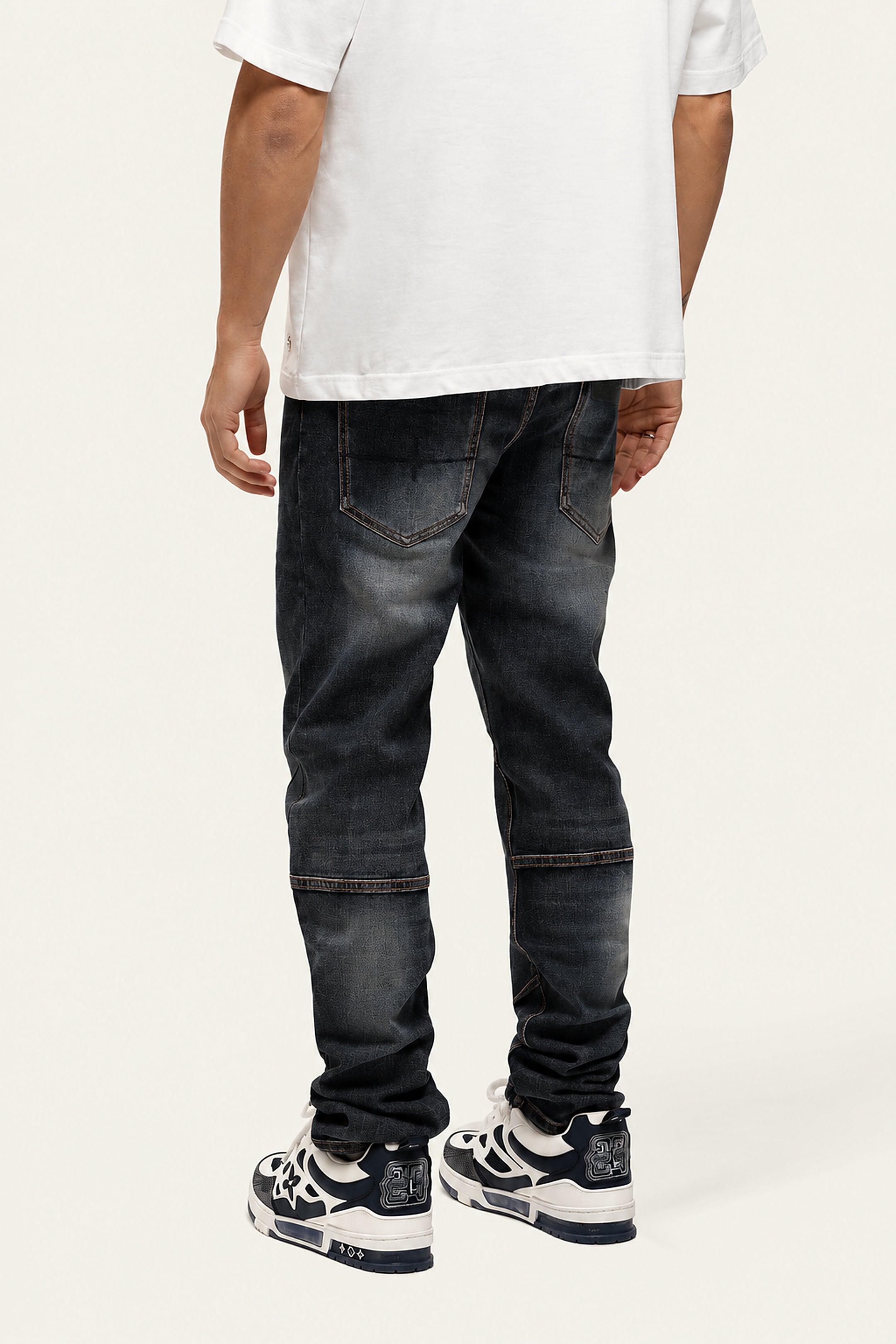 Bullet Dark Blue Baggy Jeans achterkant