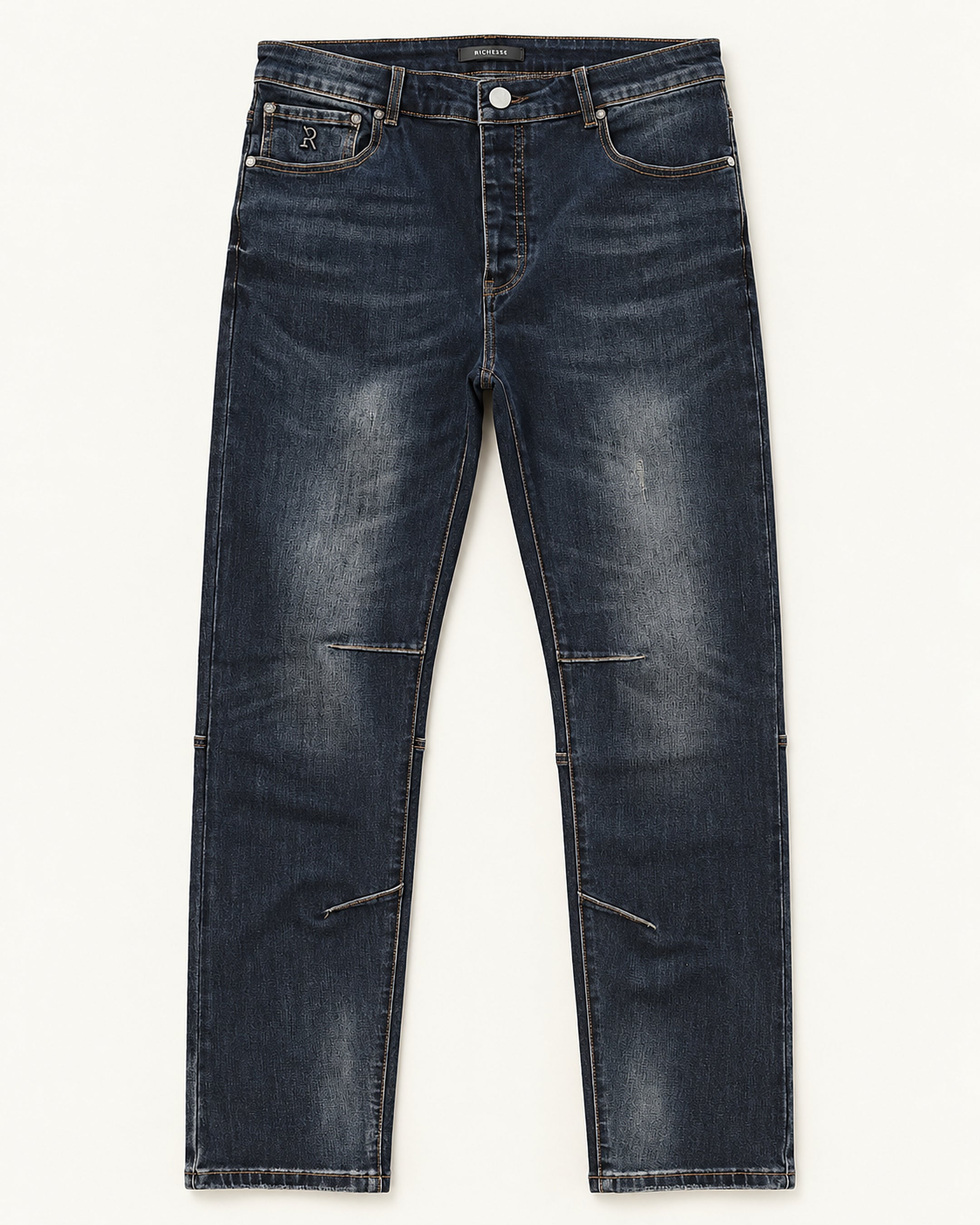 Bullet Dark Blue Baggy Jeans flat-lay