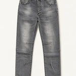 Bullet Washed Grey Baggy Jeans flat-lay