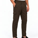 CARGO PANTS BROWN - studio zijkant