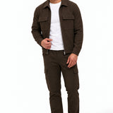 CARGO VEST BROWN - studio full-body