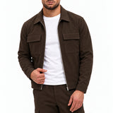 CARGO VEST BROWN - studio pose