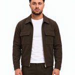 CARGO VEST BROWN - studio voorkant