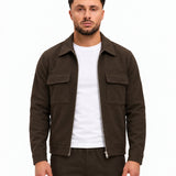 CARGO VEST BROWN - studio voorkant