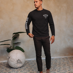 CLOTHING CLUB LONGSLEEVE BLACK | WHITE — lifestylefoto