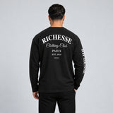 Zwart-witte Club Longsleeve gedragen door Calvin, achterkant
