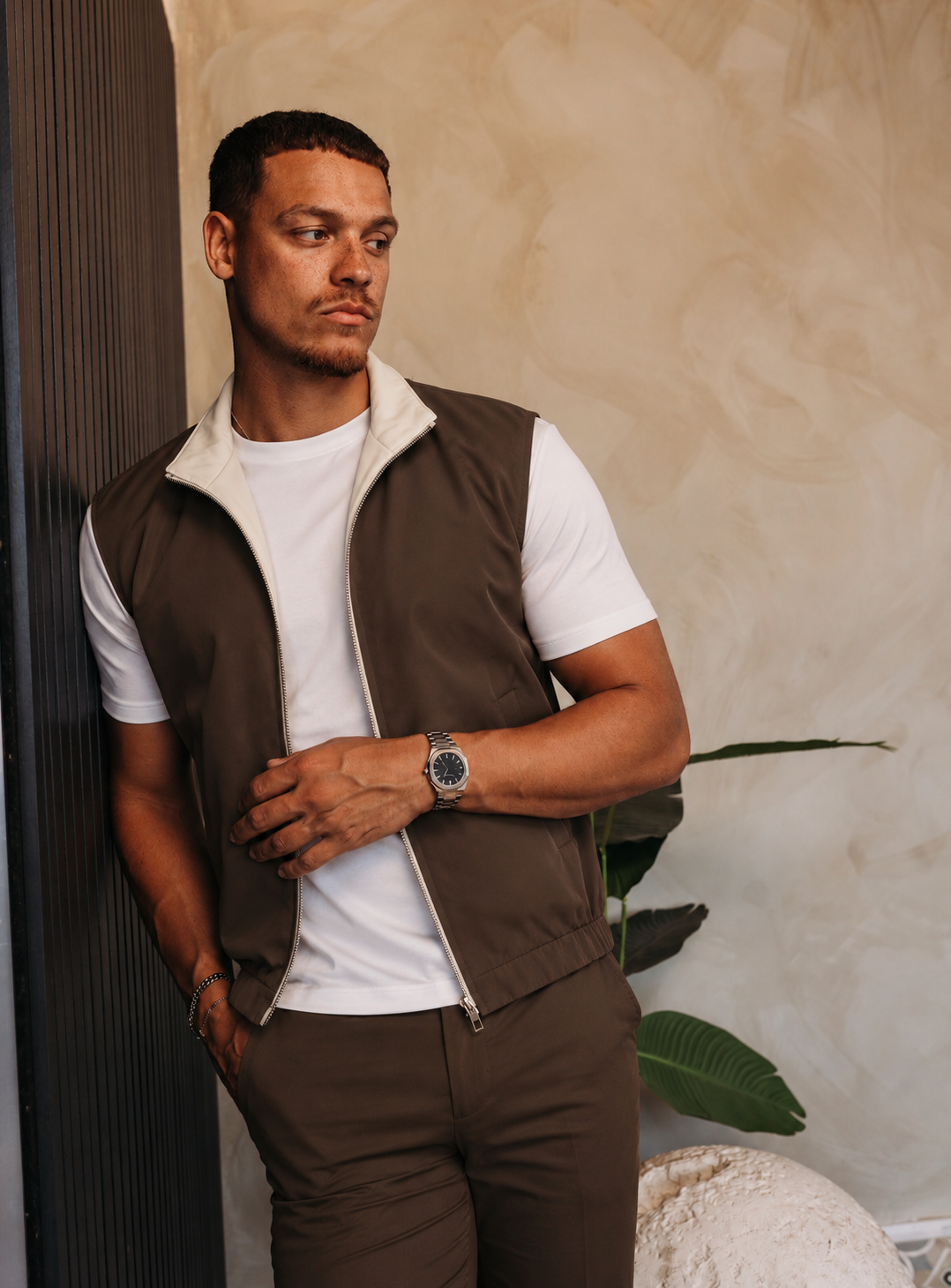 CORE BODYWARMER BROWN LIGHT — lifestylefoto