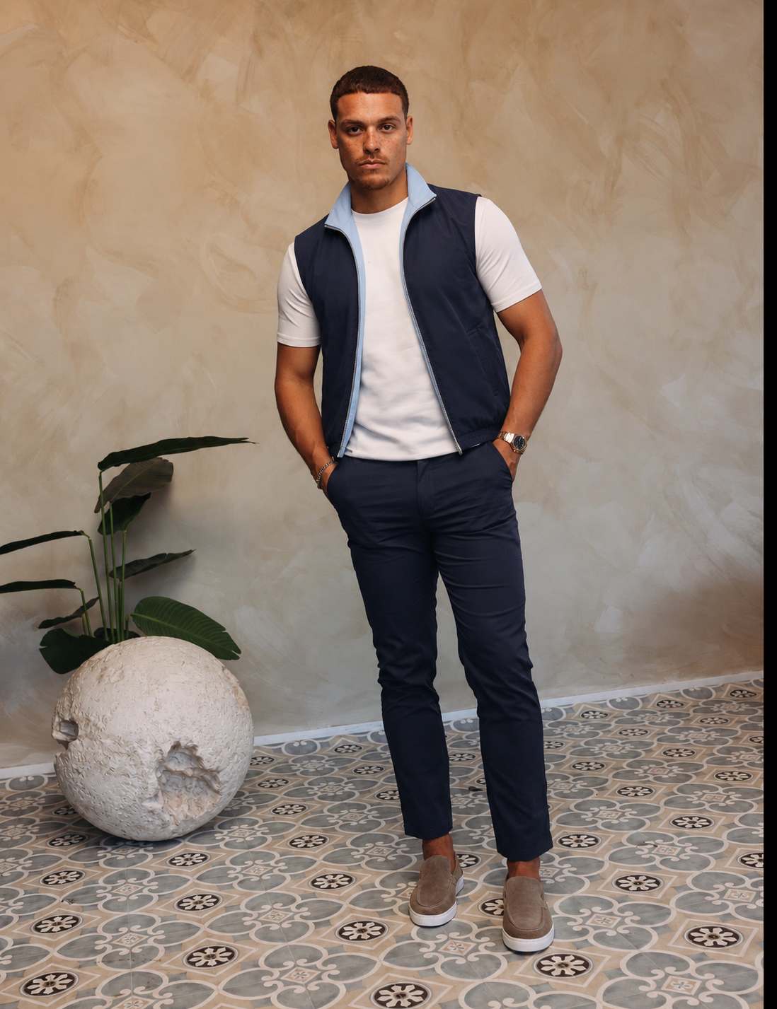 CORE BODYWARMER NAVY — lifestylefoto