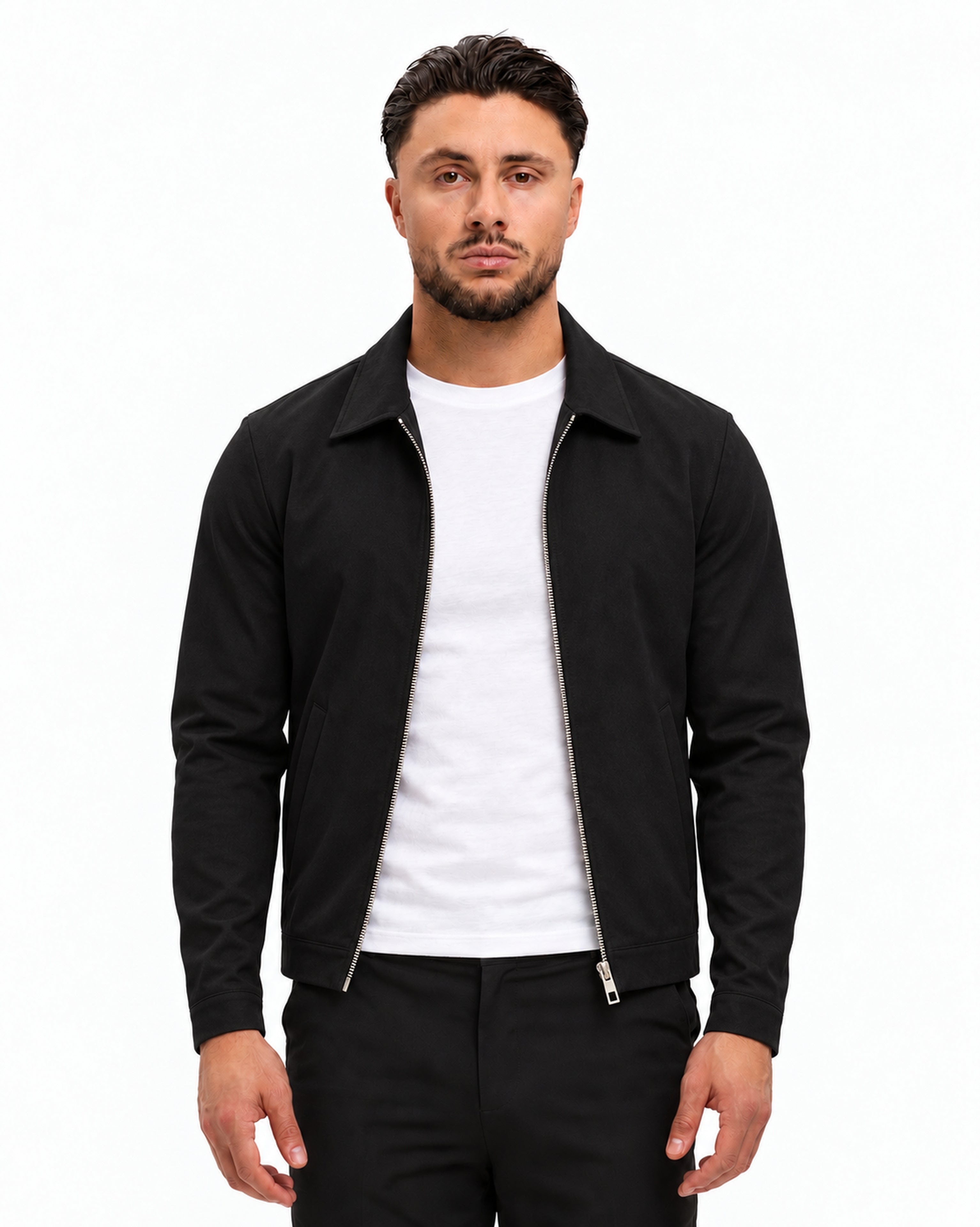 Core Zip Jacket black - studio voorkant
