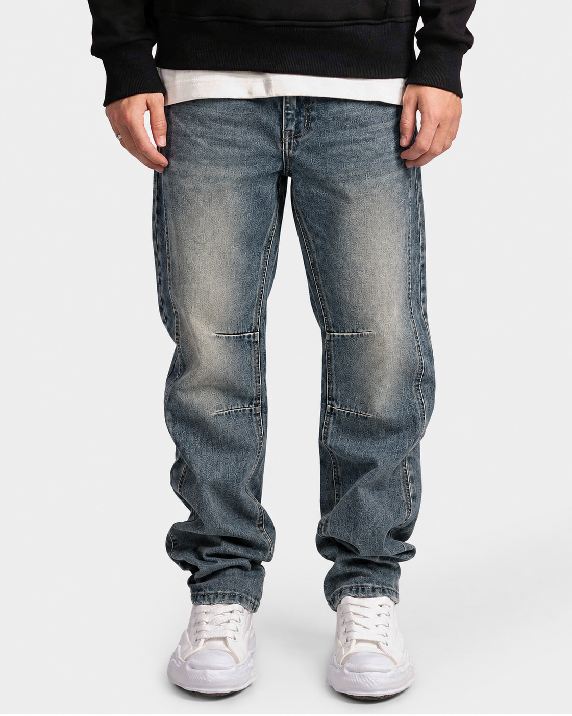 Edge Blue Baggy Jeans — vooraanzicht