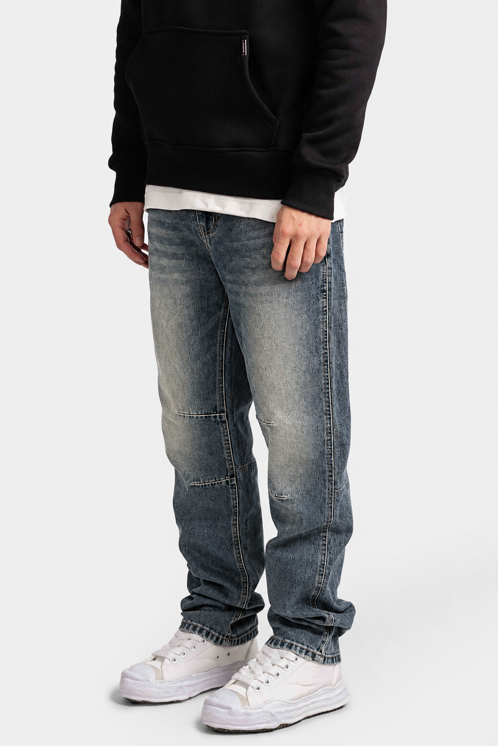 Edge Blue Baggy Jeans — modelfoto 4
