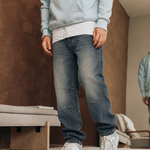 Edge Blue Baggy Jeans — modelfoto 8