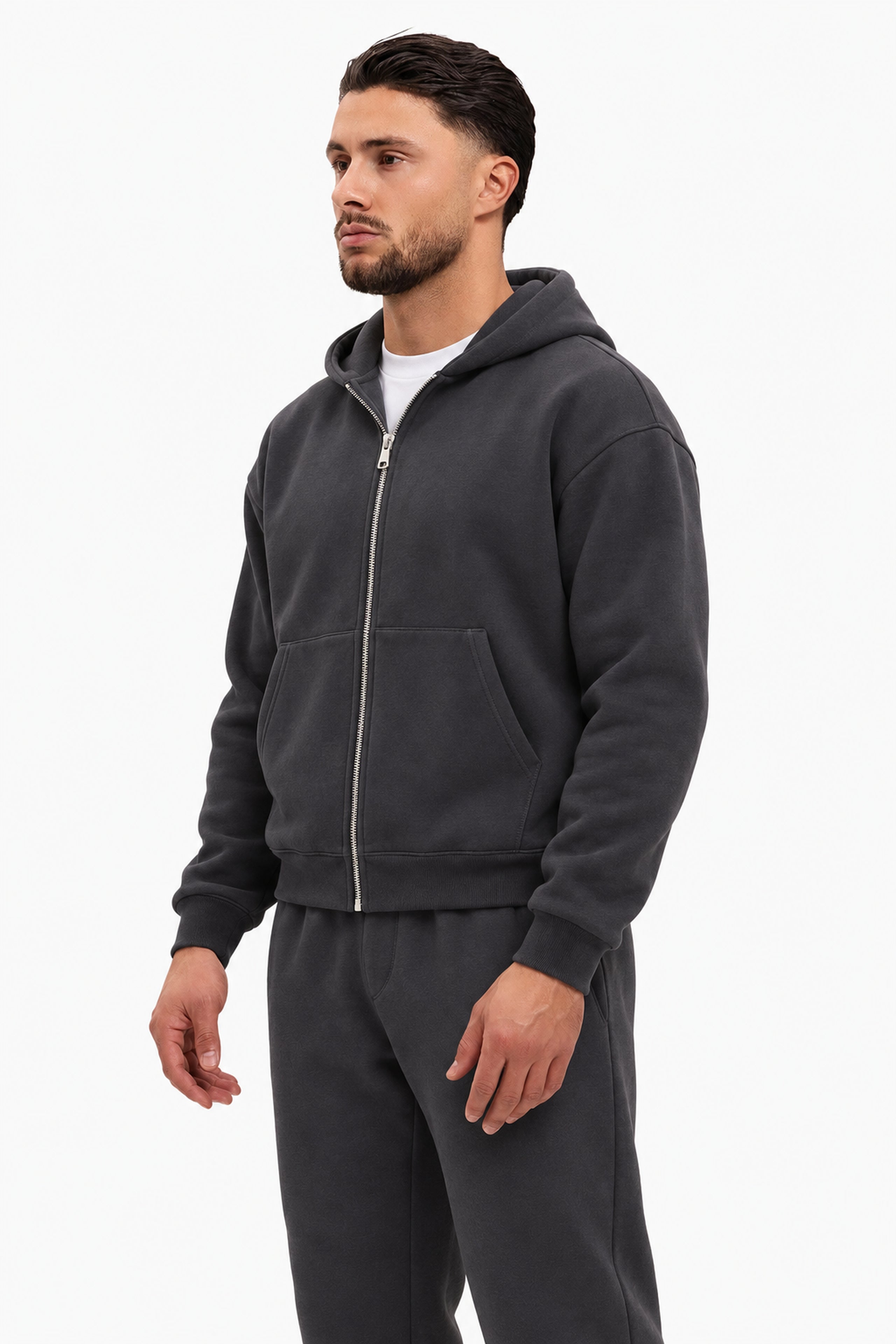 Essential Vest Antraciet, zijaanzicht