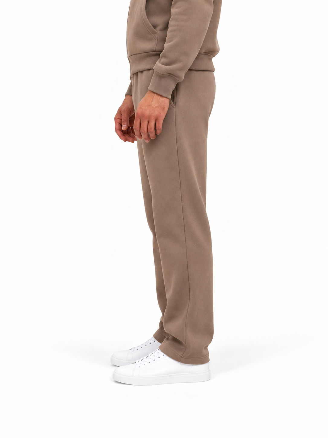 Essential Jogger Taupe, zijaanzicht