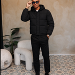 ESSENTIAL PUFFER JACKET | BLACK — lifestylefoto