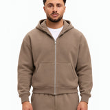 Essential Vest Taupe, vooraanzicht