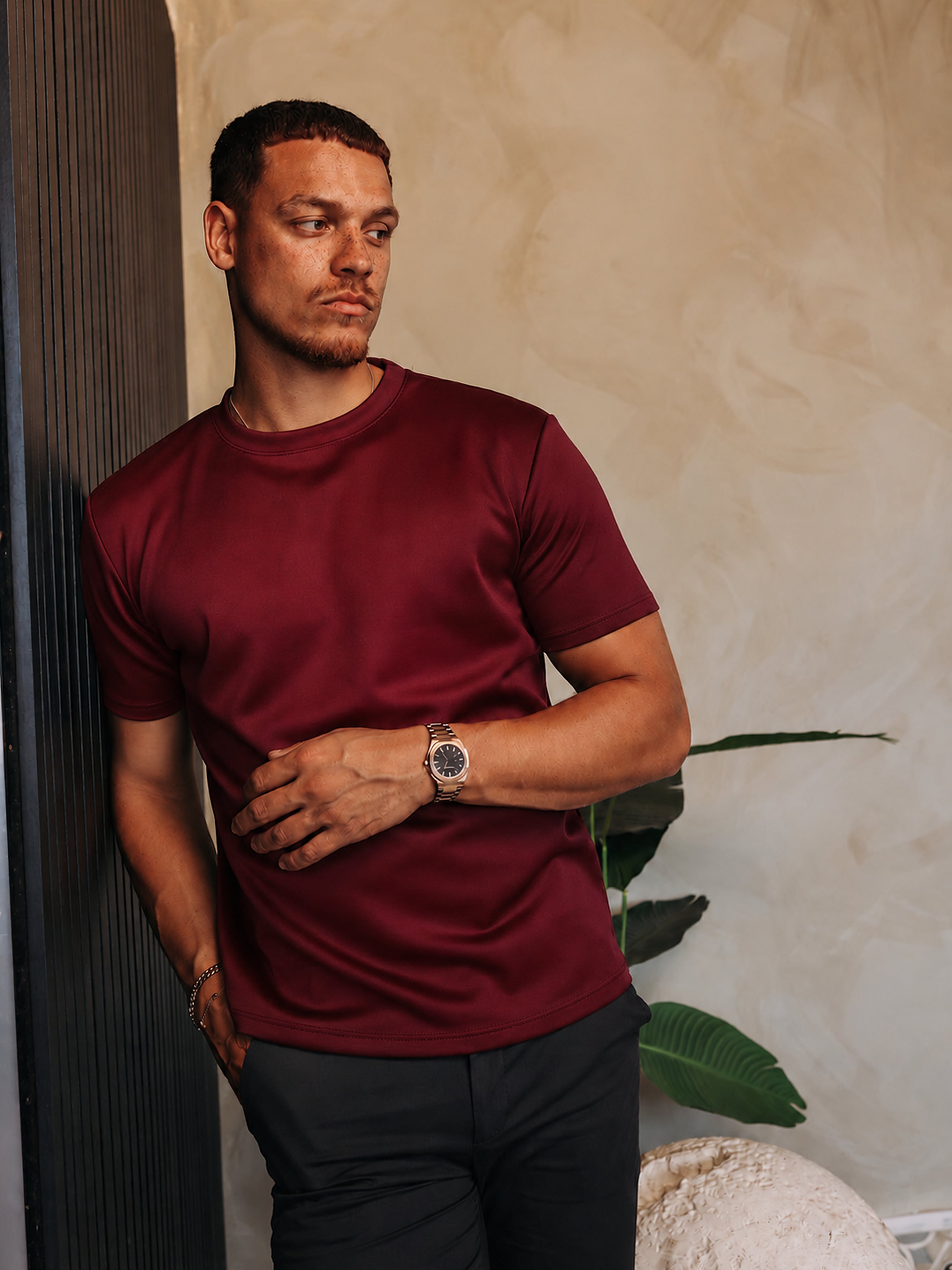 Gloss Essential Shirt Burgundy - lifestyle