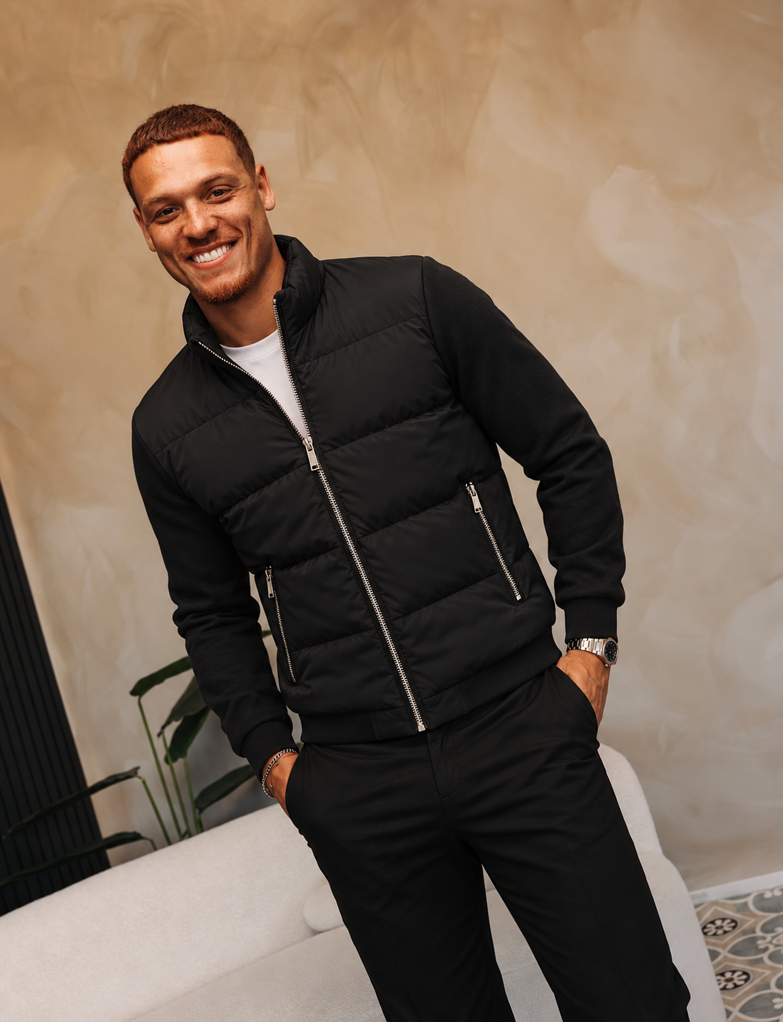 HYBRID PUFFER JACKET | BLACK — lifestylefoto