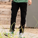 Martyr Black Jeans - zwarte heren jeans, achteraanzicht