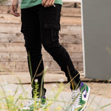 Martyr Black Jeans - zwarte denim heren, zijaanzicht