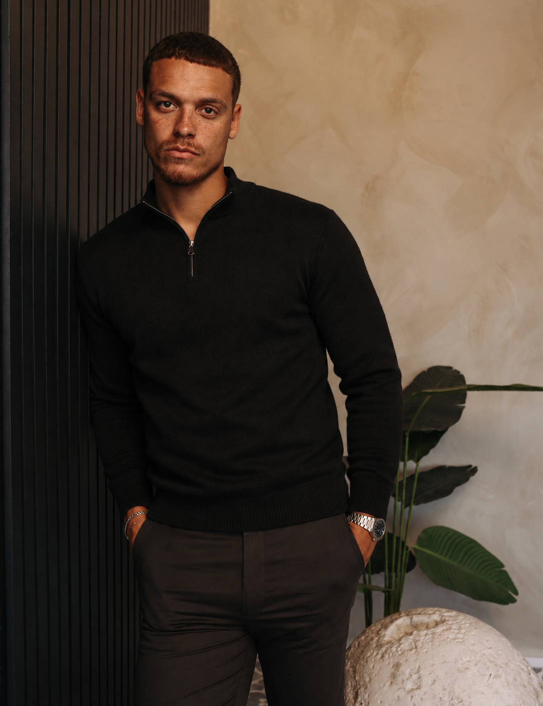 Knitted Zipper Black — lifestylefoto