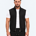 MONZA bodywarmer zwart – voorkant, complete set met bijpassende pants (studio)