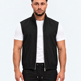 MONZA bodywarmer zwart – voorkant, complete set met bijpassende pants (studio)