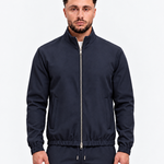MONZA jacket marineblauw – voorkant, complete set met bijpassende pants (studio)