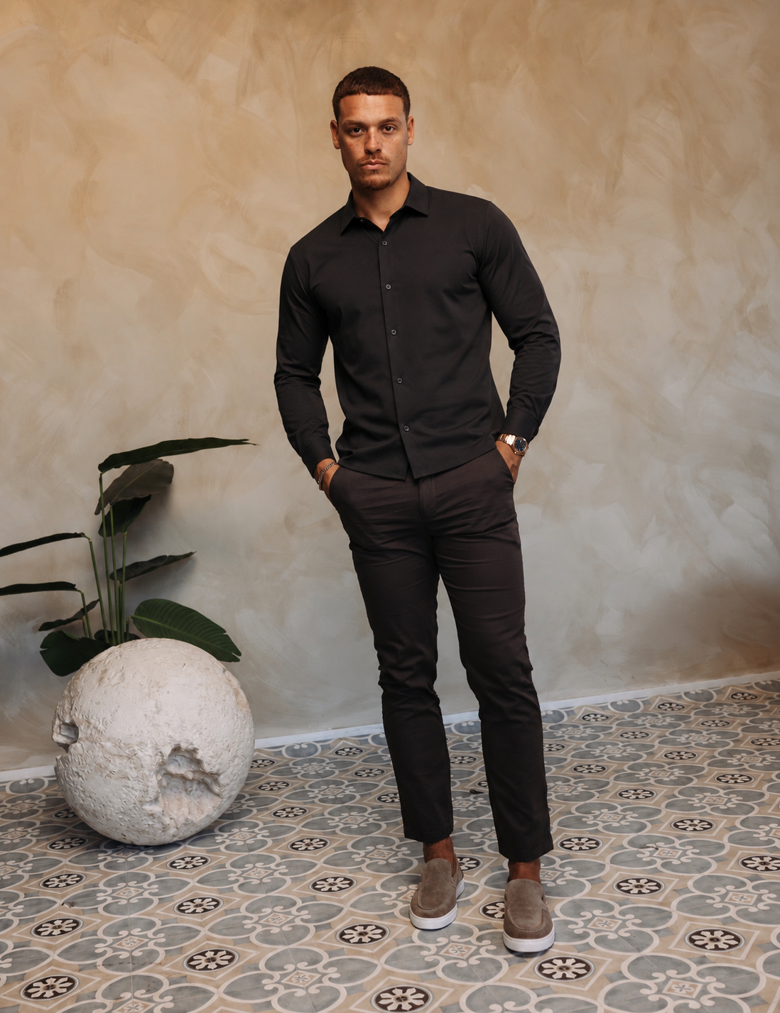 DELUXE SHIRT BLACK — lifestylefoto