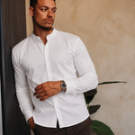MANDARIN SHIRT WHITE — lifestylefoto