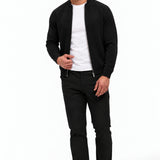 RIVAS HEAVY ZIPPER VEST BLACK - studio full-body