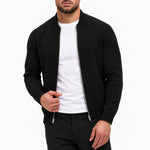 RIVAS HEAVY ZIPPER VEST BLACK - studio pose