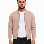 RIVAS HEAVY ZIPPER VEST CREME - studio voorkant