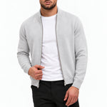 RIVAS HEAVY ZIPPER VEST GREY - studio pose