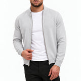 RIVAS HEAVY ZIPPER VEST GREY - studio pose