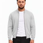 RIVAS HEAVY ZIPPER VEST GREY - studio voorkant