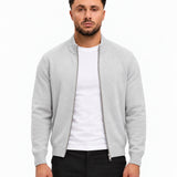 RIVAS HEAVY ZIPPER VEST GREY - studio voorkant